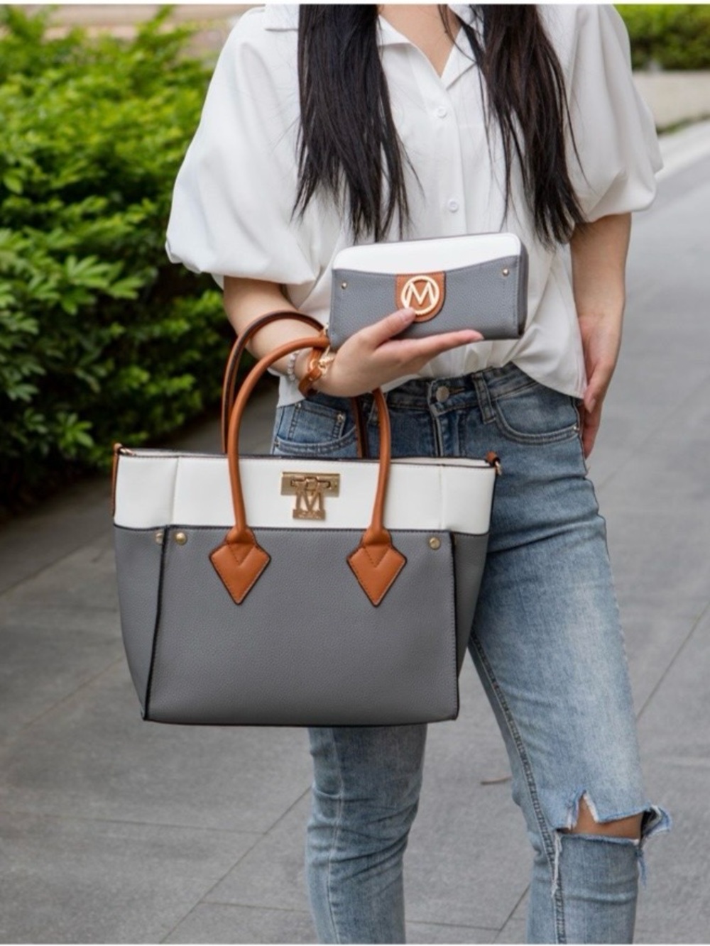 MKF Collection Brynlee Color-Block Tote Bag Mia K